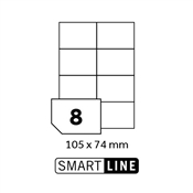 Samolepicí etikety SMART LINE - 105 x 74 mm / A4 100 archů
