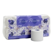 Toaletní papír Celtex Flowers / třívrstvý / 8 rolí / 250 útržků 
