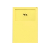 Zakládací desky ELCO Ordo s okénkem kanárkově žluté / 100 kusů