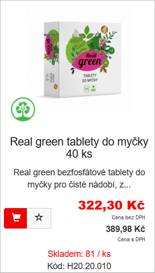 real green tablety do myčky
