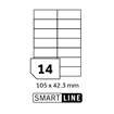 Samolepicí etikety SMART LINE - 105x42,3 mm / A4 - 100 archů