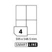  Samolepicí etikety SMART LINE - 105x148,5 mm / A4 100 archů