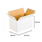Kartonová krabice 375x185x370 mm 3 VVL bílá