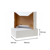 Krabice A3 - víko 430x312x131 mm / bílá