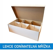 Úložná krabice bílá 588x346x185 mm 3VVL s mřížkou