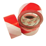 Samolepící páska červeno/bílá 50 mm x 66 m