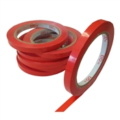 Lepící páska červená PVC 9 mm x 66 m 