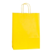 Papírová taška 180x80x220 mm žlutá / kroucené ucho