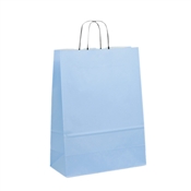 Dárková papírová taška 190x80x210 mm / modrá / kroucené ucho