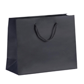 Papírová taška EXCLUSIV 250x100x200 mm / antracit - černá