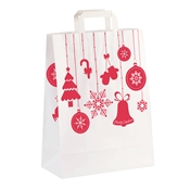 Vánoční papírová taška ozdoby 320x140x420 mm / 25 kusů
