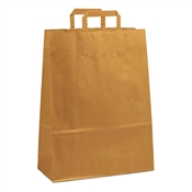 Papírová taška hnědá 400x160x450 mm / ploché ucho / 25 ks