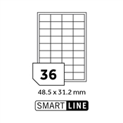 SMART LINE samolepicí etikety 48,5x31,2 mm / A4 100 archů