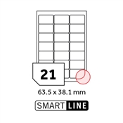 SMART LINE samolepicí etikety 63,5x38,1 mm / A4 100 archů