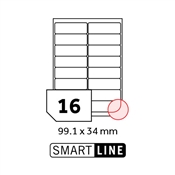 SMART LINE samolepicí etikety 99,1x34 cm / A4 100 archů