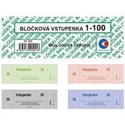 Bločková vstupenka ET300 / mix barev