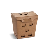 Box na hranolky nepromastitelný / kraft / 50 kusů