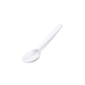 Kávová lžička opakovatelně použitelná 13 cm / bílá / 50 kusů