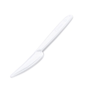 Nůž opakovatelně použitelný 18,5 cm / bílý / 50 kusů