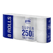 Toaletní papír Grite Super 250 / třívrstvý / 8 rolí