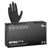 Rukavice NITRIL IDEAL 3 S nepudrované / černé / 100 ks