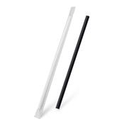 Slámky papírové černé Ø 8 mm jednotlivě balené / 100 kusů