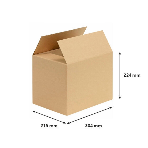 Kartonová krabice A4 3VVL 304x215x224 mm