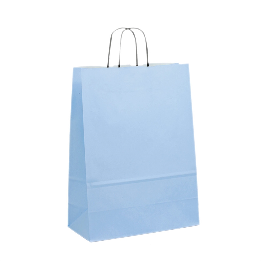 Dárková papírová taška 190x80x210 mm / modrá / kroucené ucho