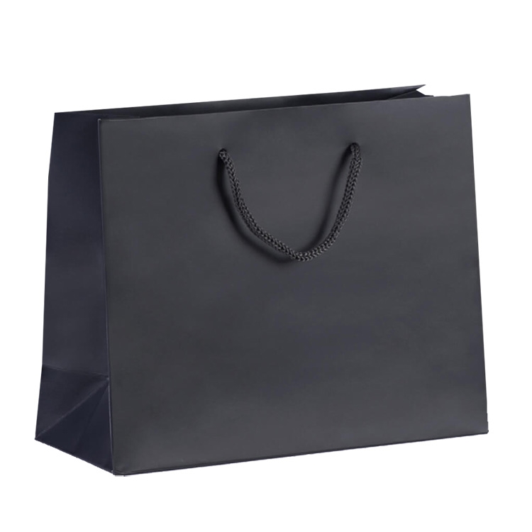 Papírová taška EXCLUSIV 250x100x200 mm / antracit - černá