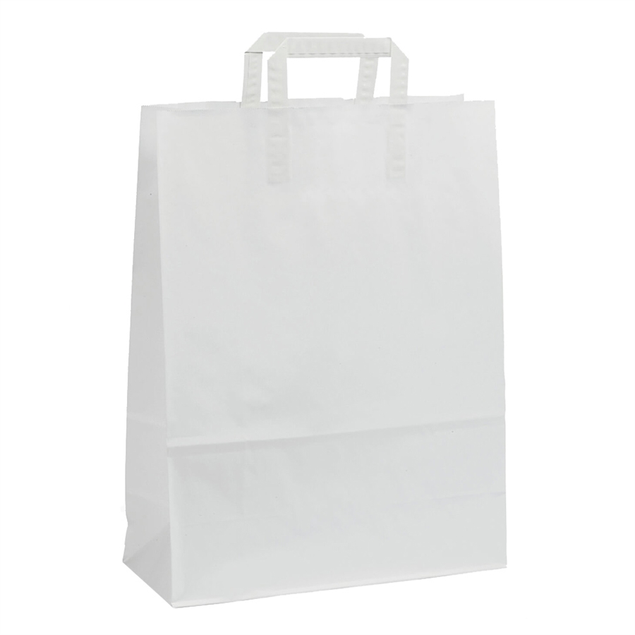 Papírová taška bílá 260x140x320 mm / 25 kusů