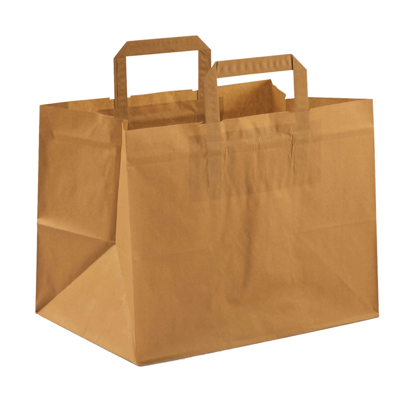 Papírová taška TAKE AWAY 317x218x245 mm / hnědá