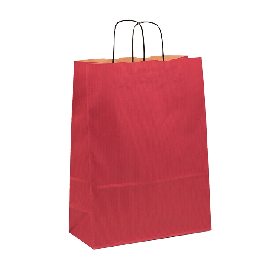 Papírová taška červená 320x140x420 mm / 25 kusů 