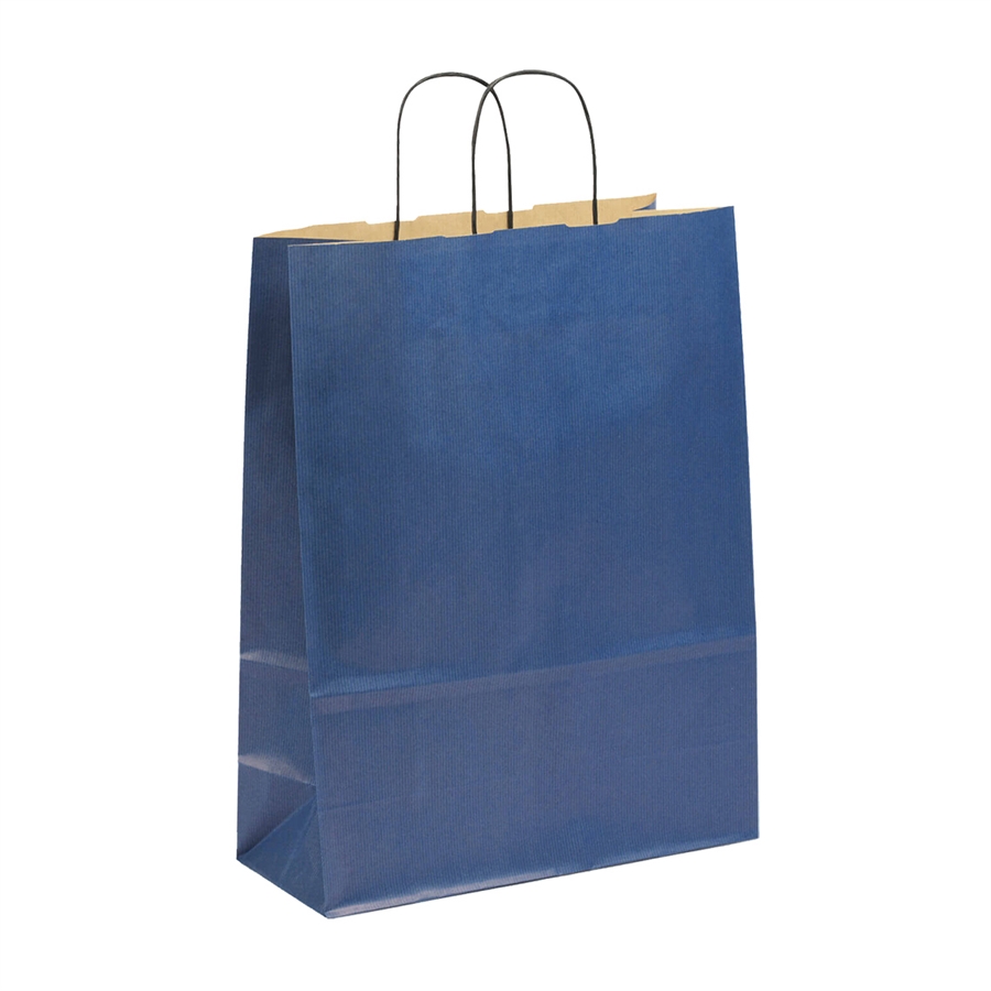 Papírová taška modrá 320x140x420 mm / 25 kusů