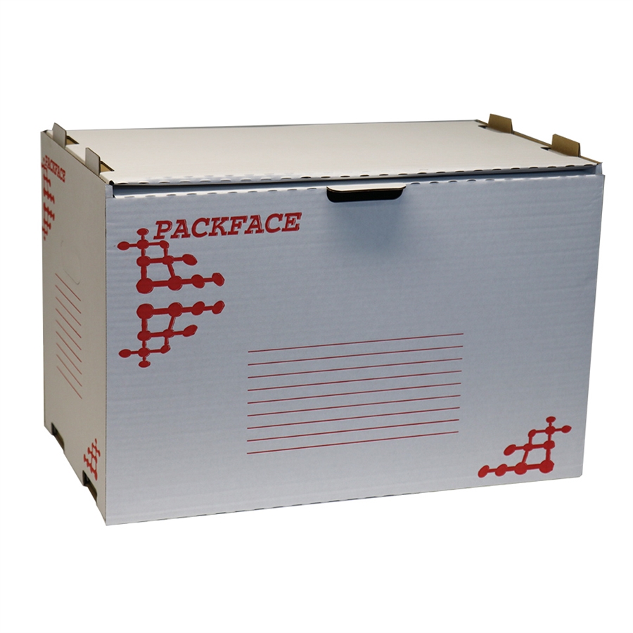 Archivační krabice na 6 šanonů bílá potištěná 500x300x330 mm 