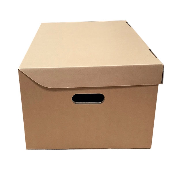 Archivační krabice hnědá s víkem 560x370x275 mm - extra pevná