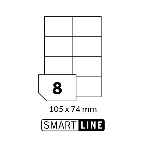 Samolepicí etikety SMART LINE - 105 x 74 mm / A4 100 archů
