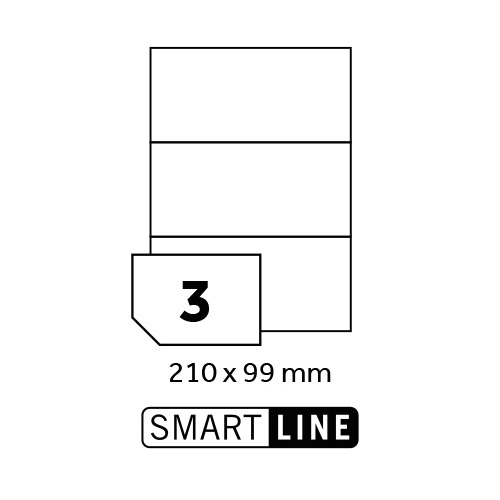 SMART LINE samolepicí etikety 210x99 mm / 100 archů A4
