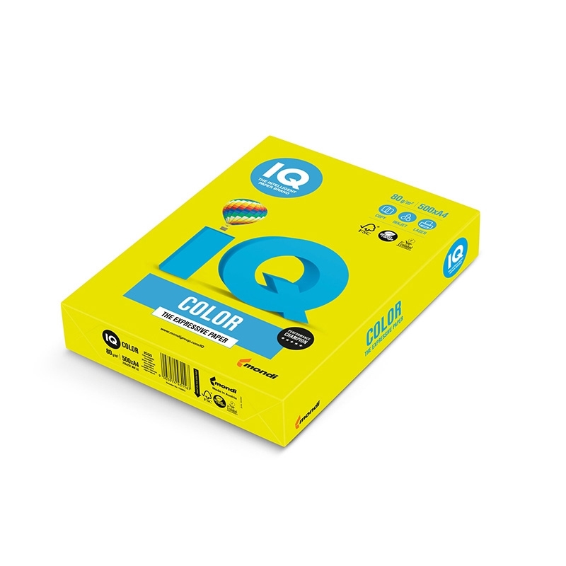 Barevný papír IQ Color neonově žlutý 