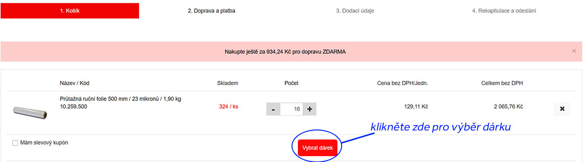 návod na výběr dárku