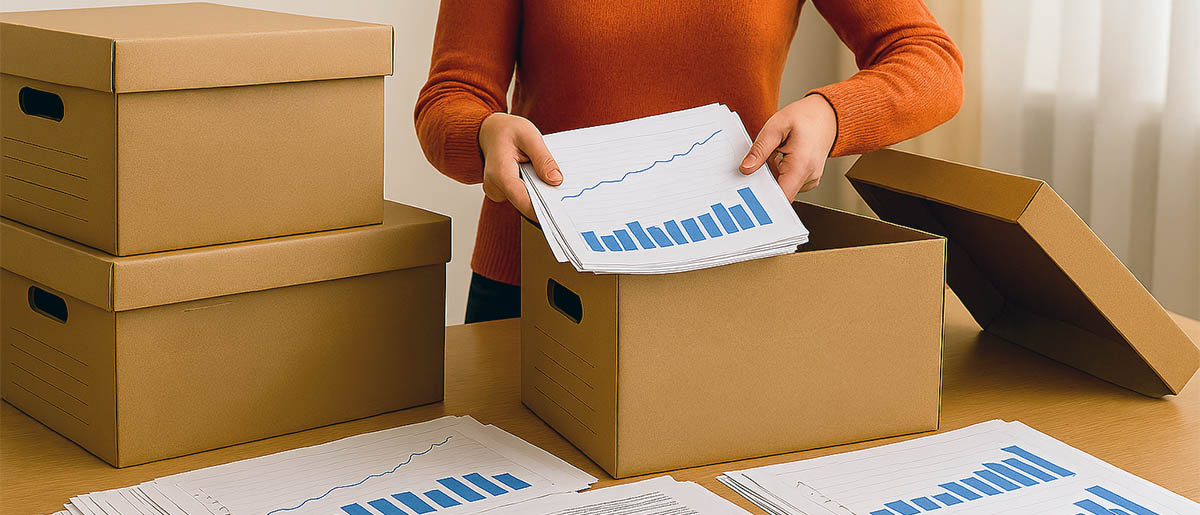 archivační krabice pro volně ložené dokumenty