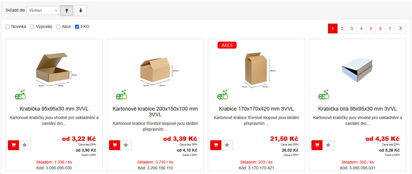 filtrování ekologických produktů