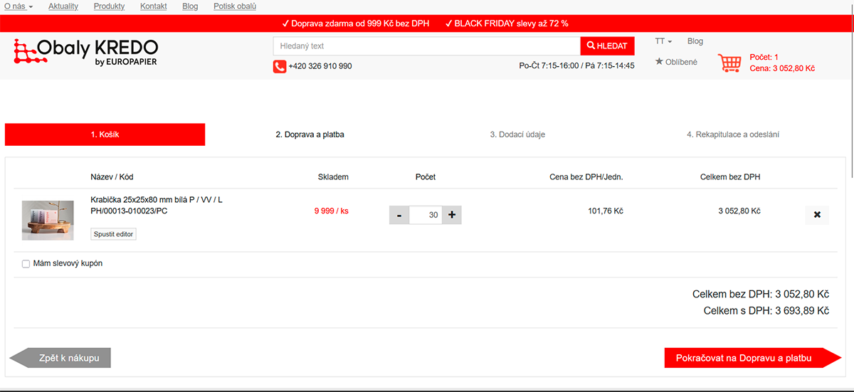 kosik s obalem s vlastním potiskem