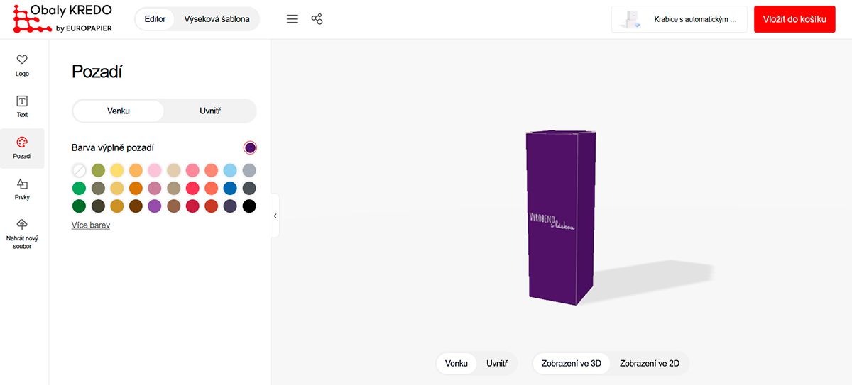 pozadí obaly s vlastním potiskem