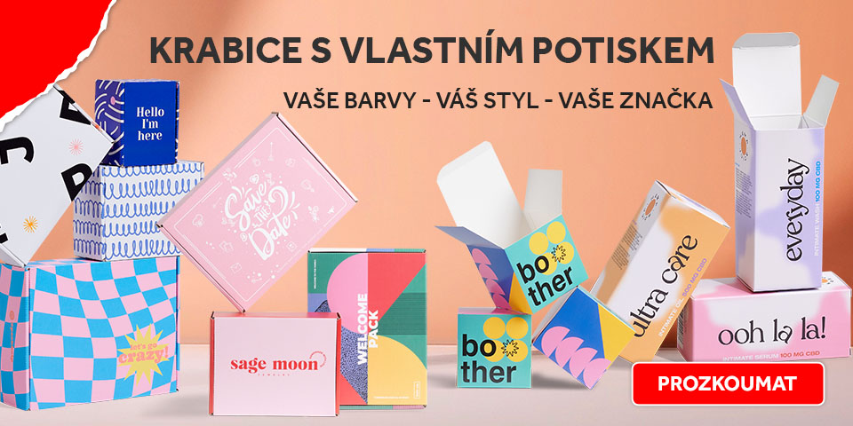 krabice s potiskem